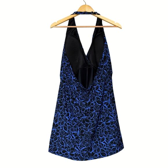 L.L.Bean Shaping Swimwear, Clasp Halter Dress Swimdress Swim Suit, Size 20W Reg - Picture 2 of 8